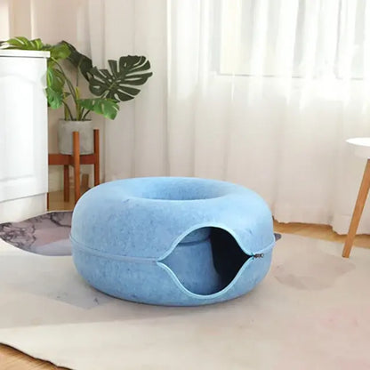 Cama-Túnel Interactiva "Donut" para Gatos (de Fieltro)